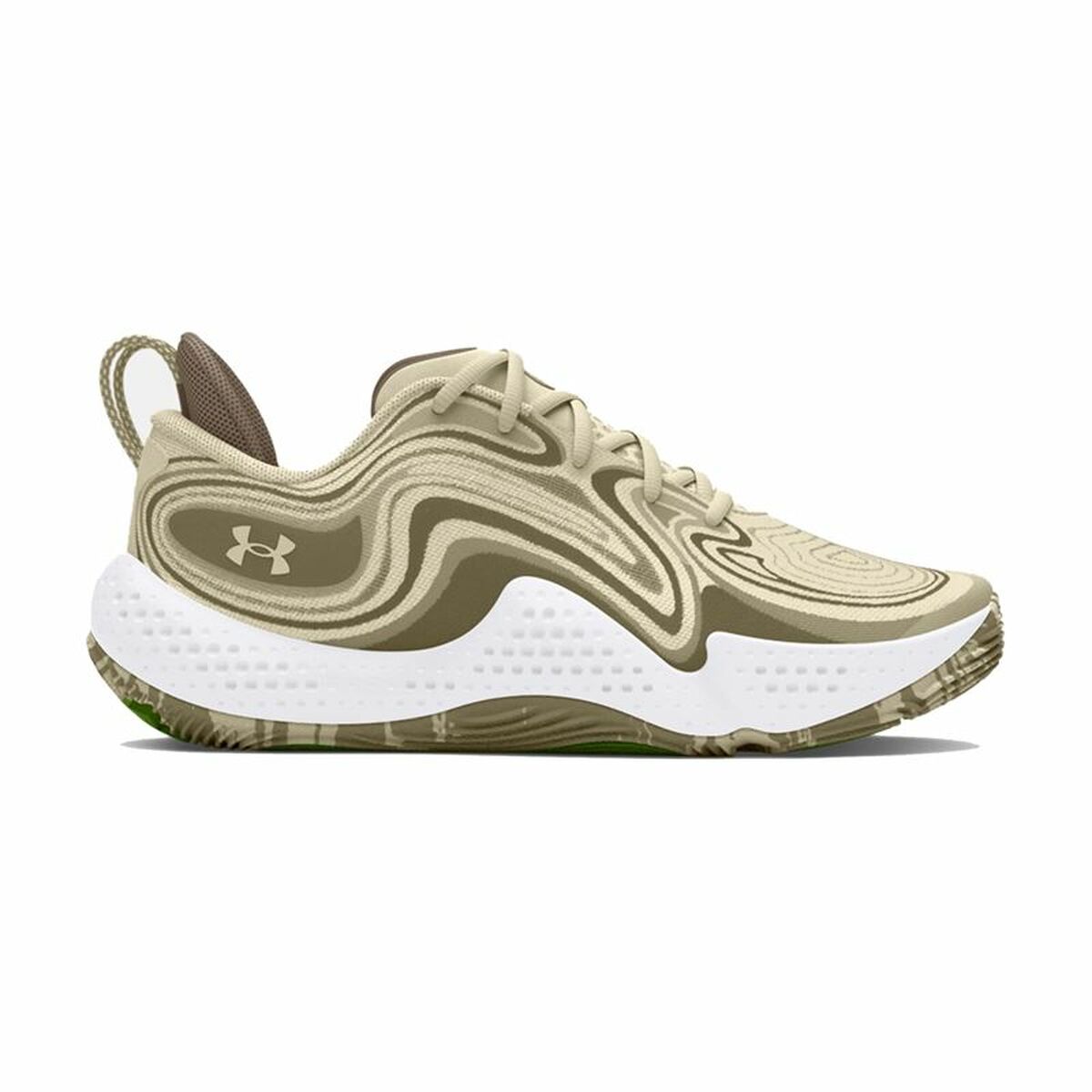Basketball Shoes for Adults Under Armour Spawn 6 Camo Olive Light brown 41