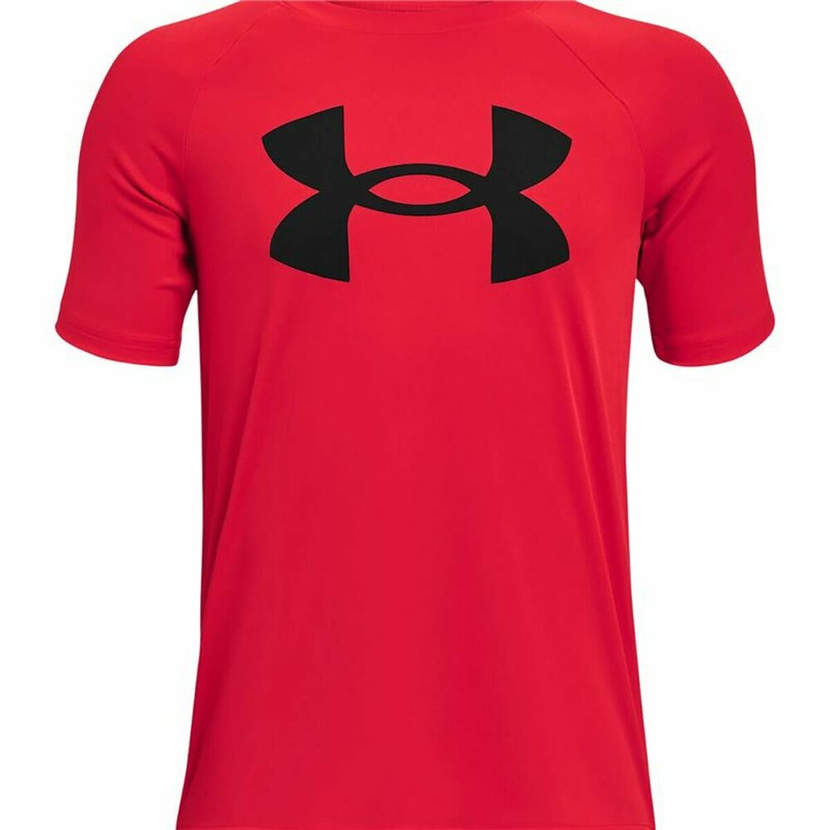 Child's Short Sleeve T-Shirt Under Armour  Tech Big Logo Red 8 Years