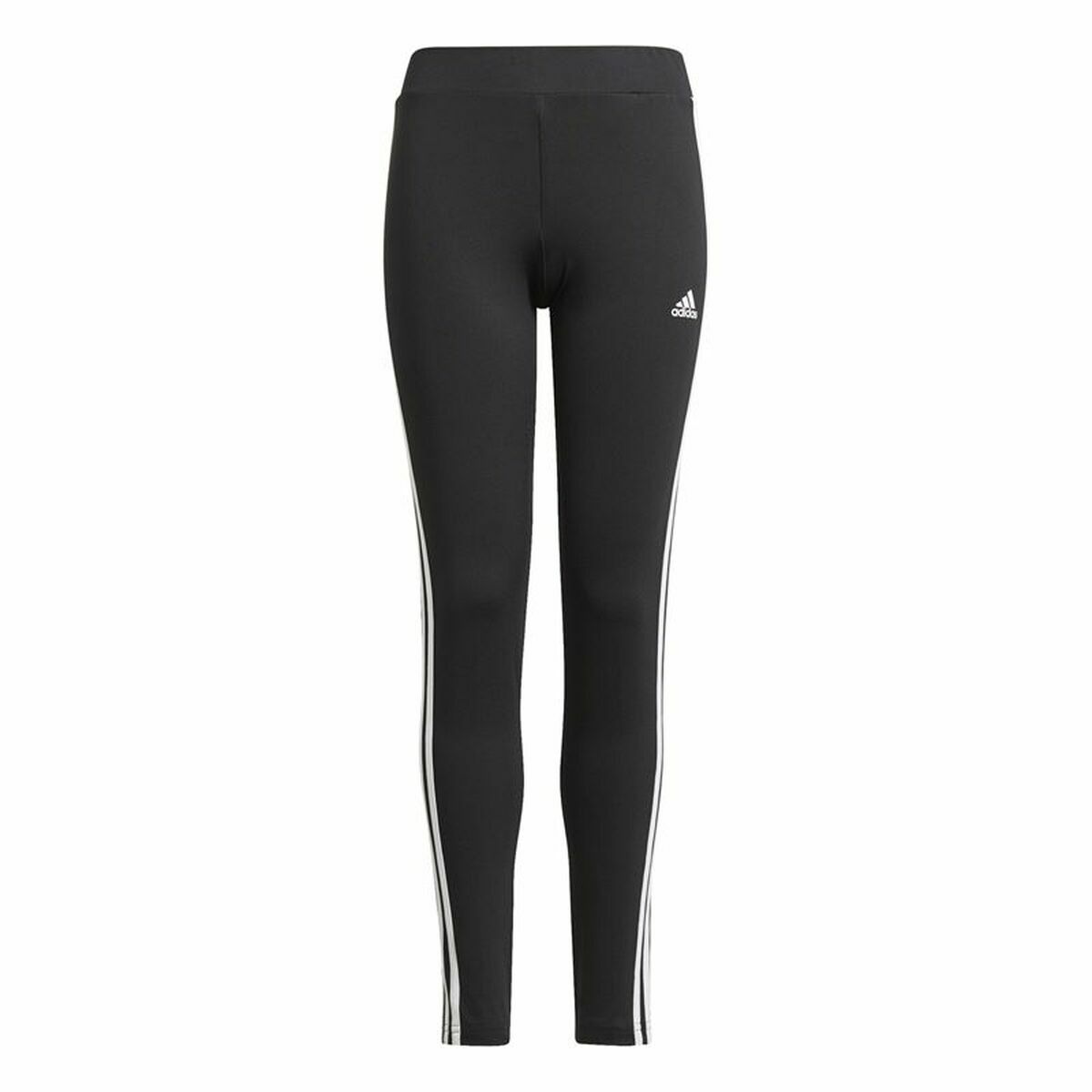 Sports Leggings for Children Adidas Design 2 Move 3 Stripes Black 5-6 Years