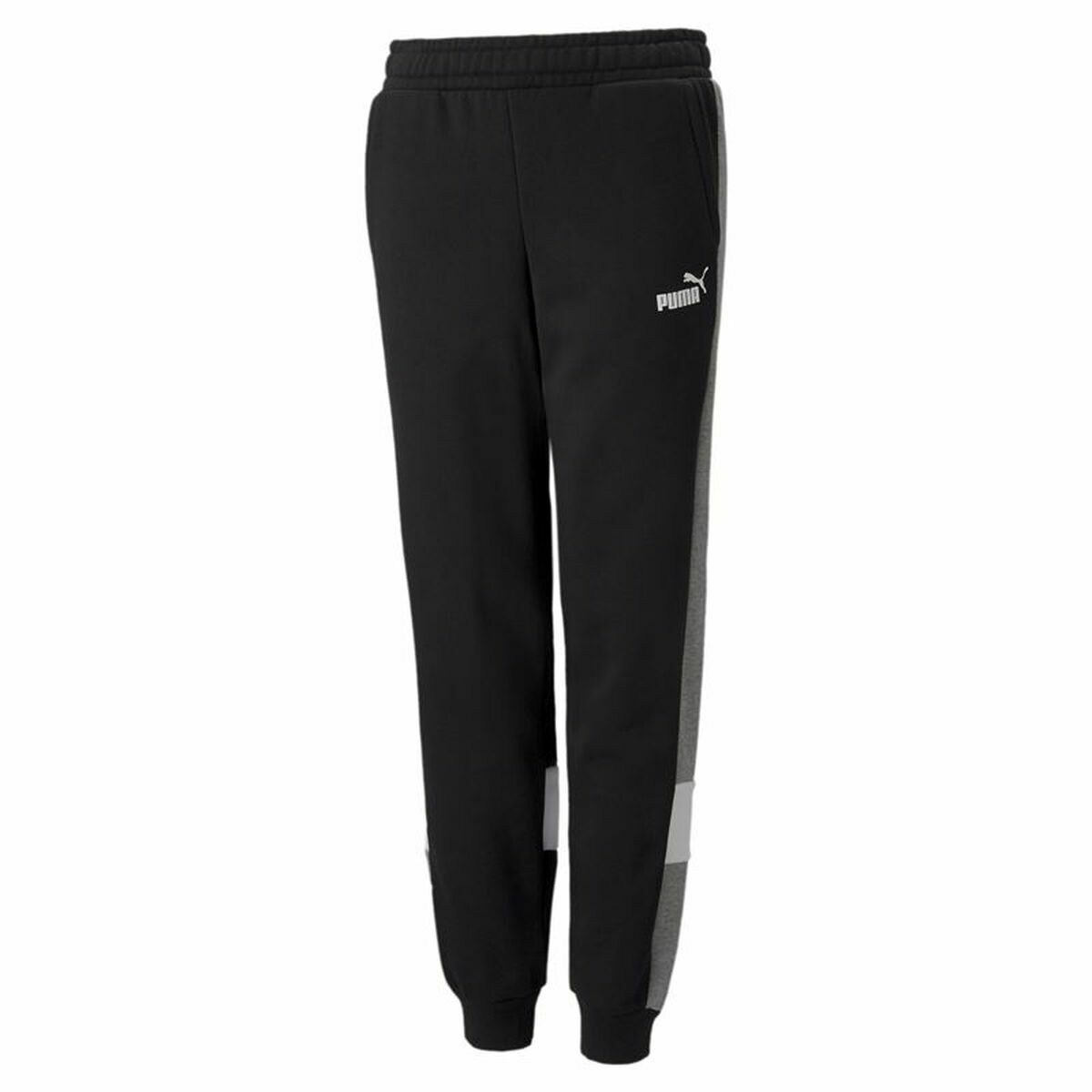 Children's Tracksuit Bottoms Puma Essentials+ Colorblock Black Boys 15-16 Years