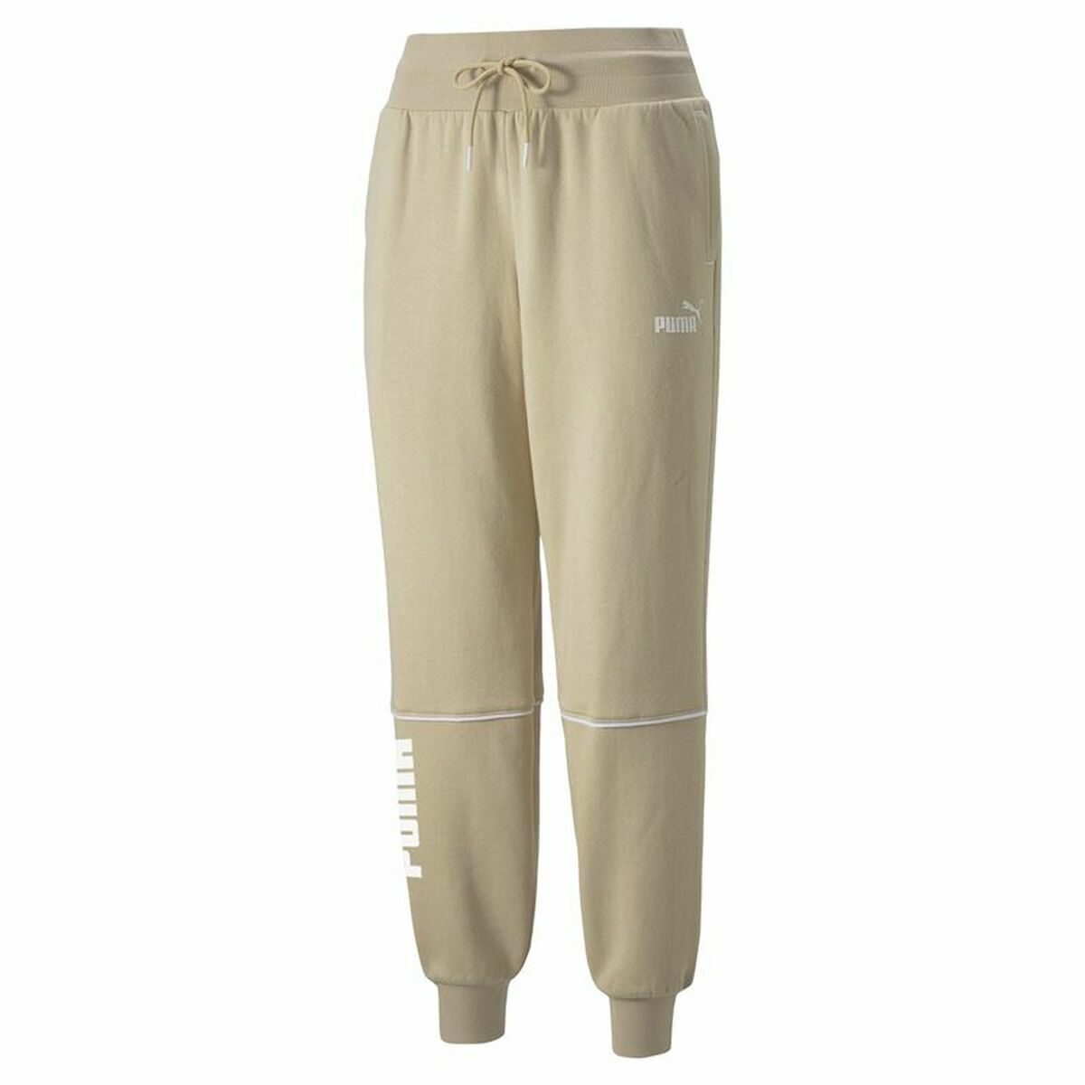 Adult's Tracksuit Bottoms Puma Colorblock  Beige Lady S