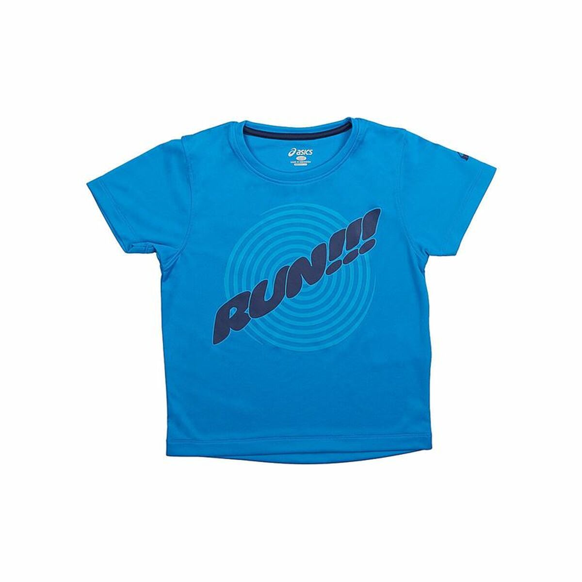 Child's Short Sleeve T-Shirt Asics Run Blue Age 9