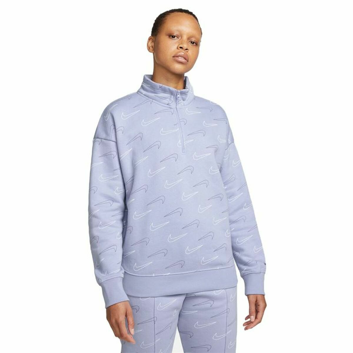 Women’s Sweatshirt without Hood Nike Lilac XL