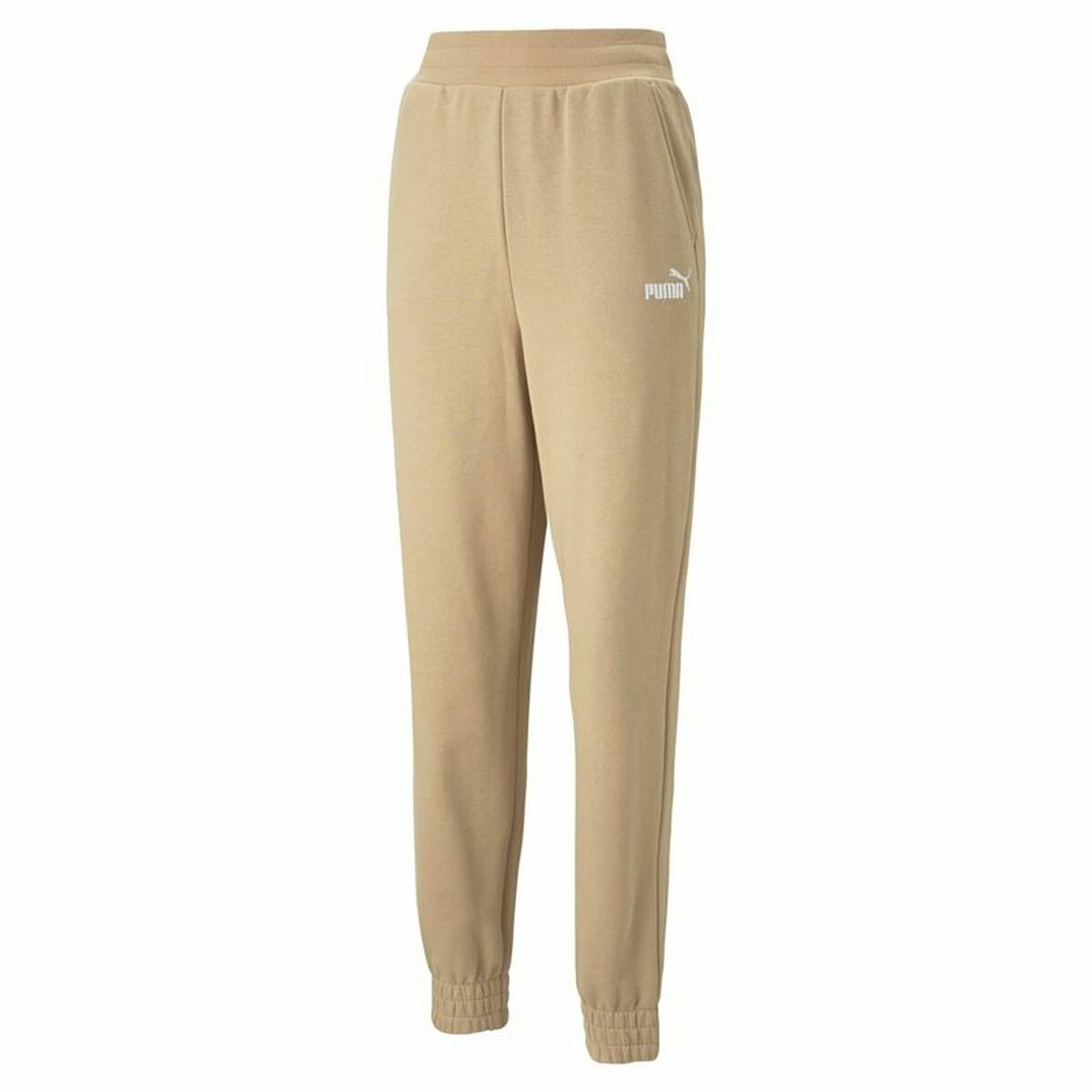 Long Sports Trousers Puma Embroidery High Beige Lady M