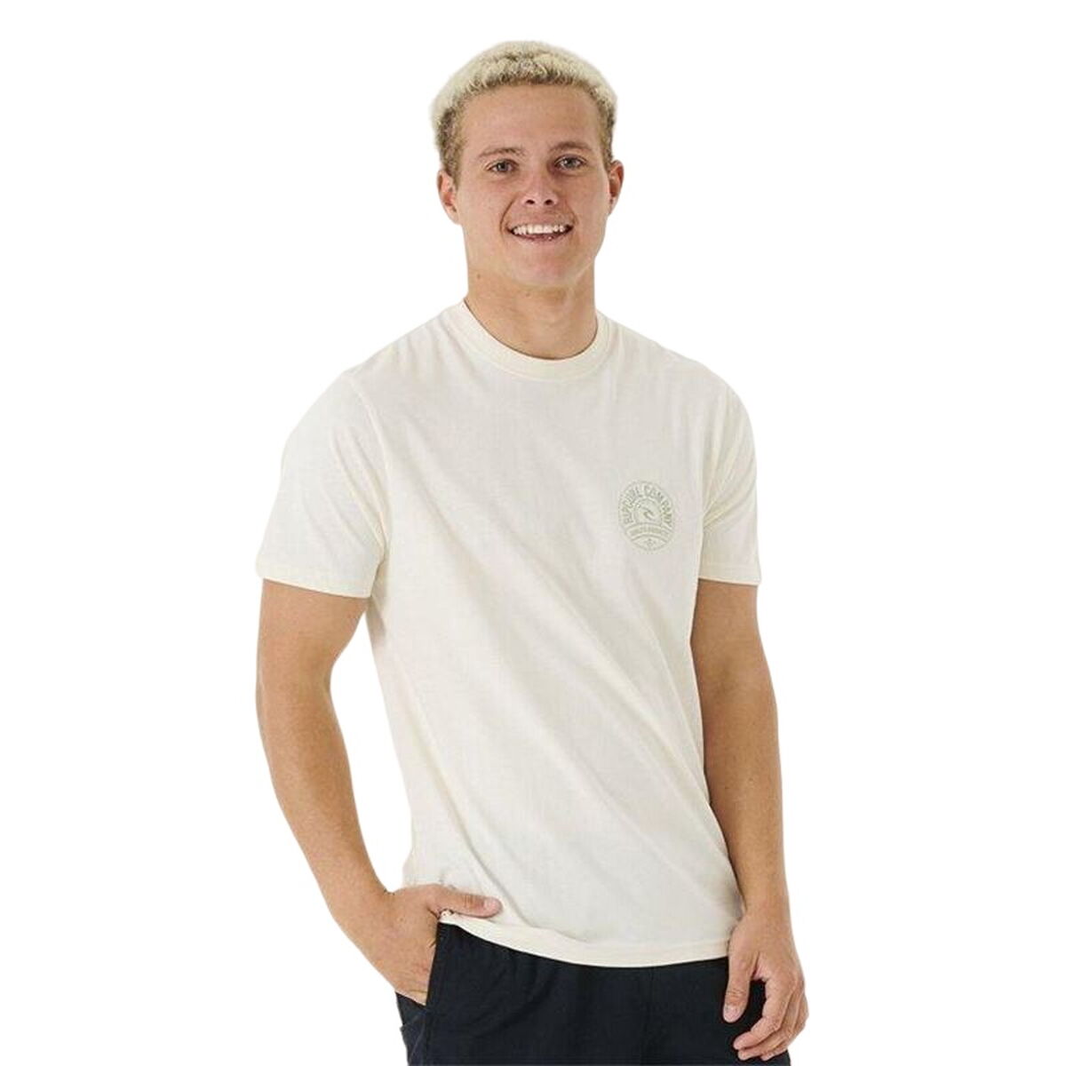 Men’s Short Sleeve T-Shirt Rip Curl Stapler White L