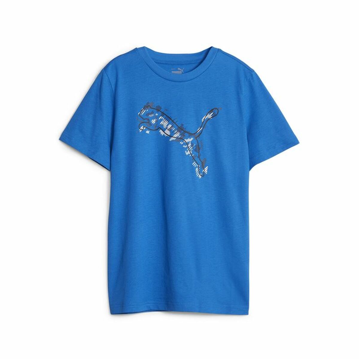 Child's Short Sleeve T-Shirt Puma Active Sports Graphic Blue 13-14 Years
