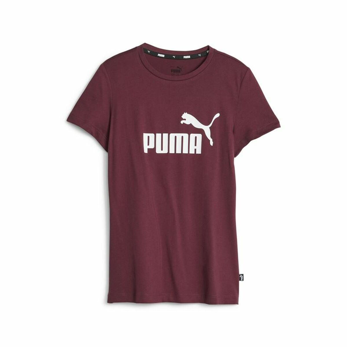 Child's Short Sleeve T-Shirt Puma Ess Logo Maroon 7-8 Years