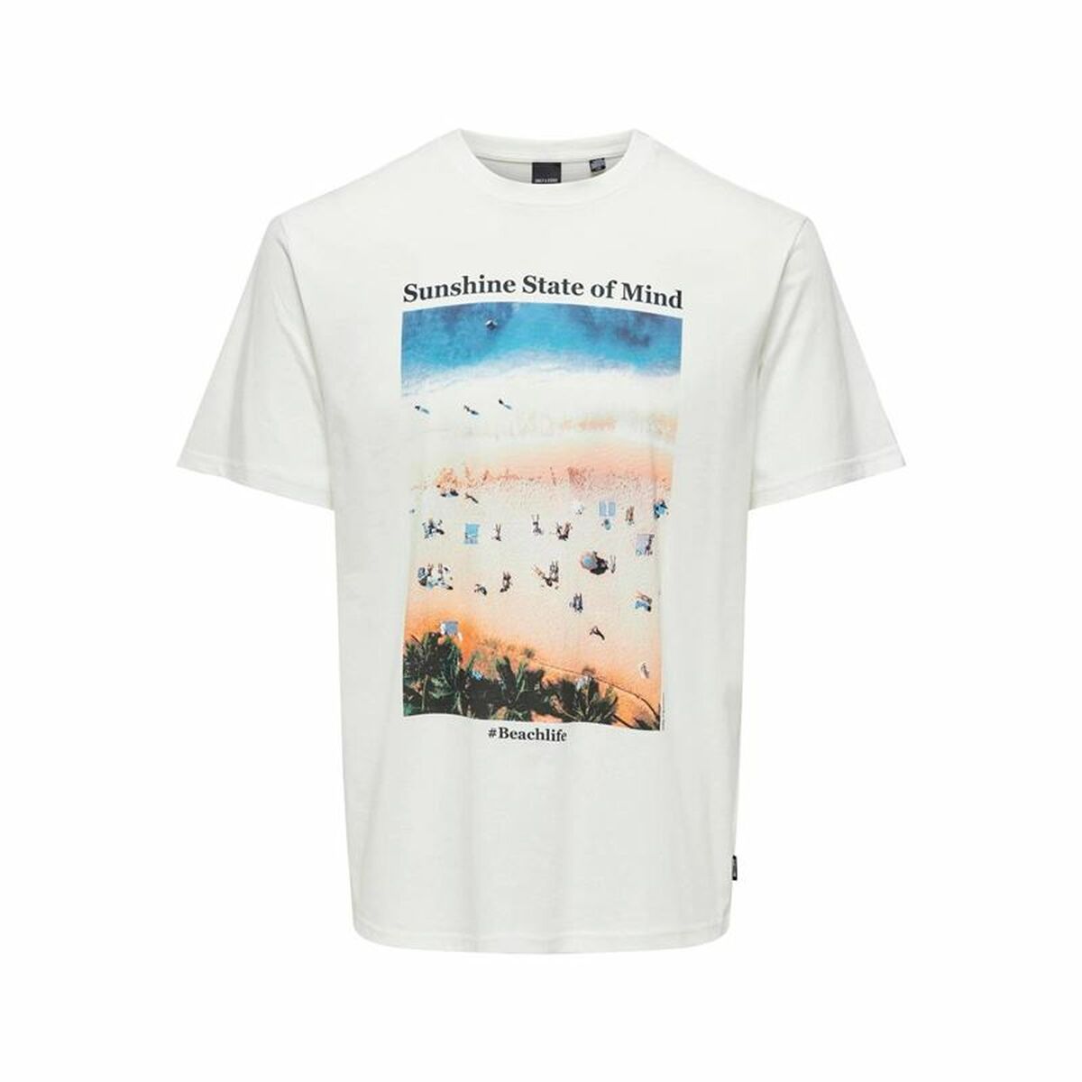 Men’s Short Sleeve T-Shirt Only & Sons Onskolton Reg Beach White L