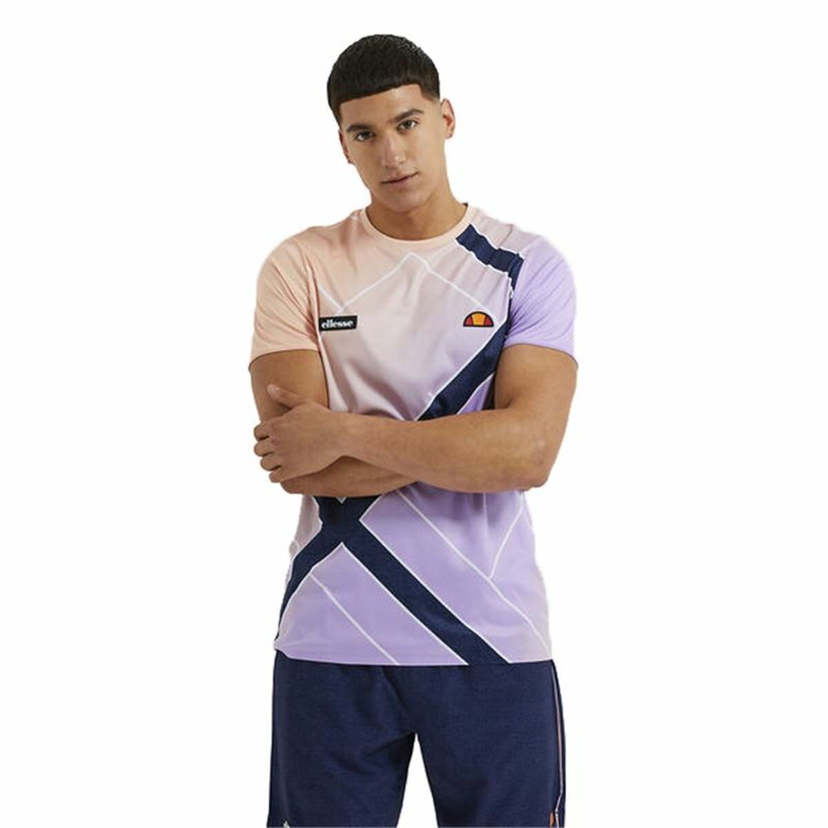 Men’s Short Sleeve T-Shirt Ellesse Fulgore Violet M