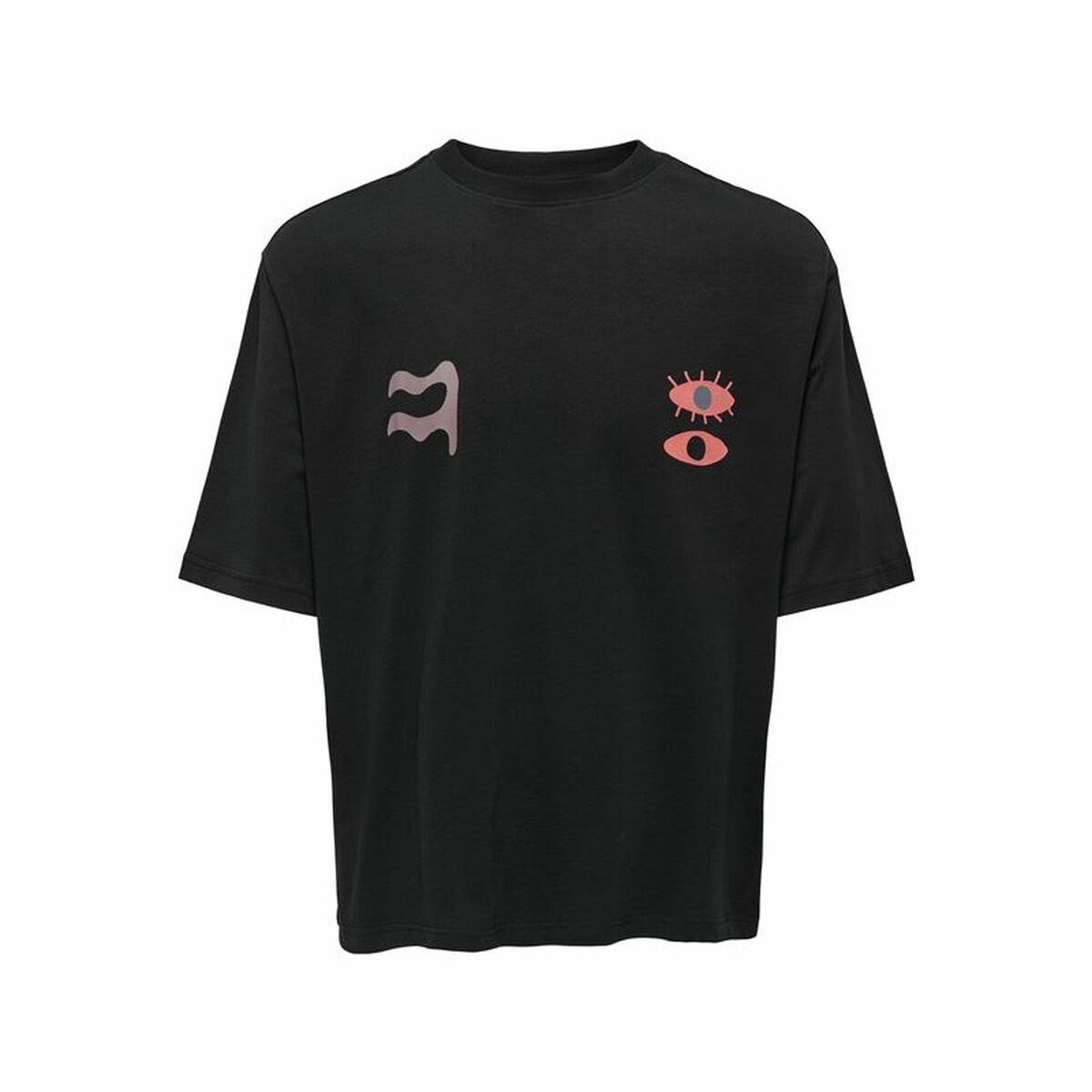 Men’s Short Sleeve T-Shirt Only & Sons Onslenny Ovz Element  Black M