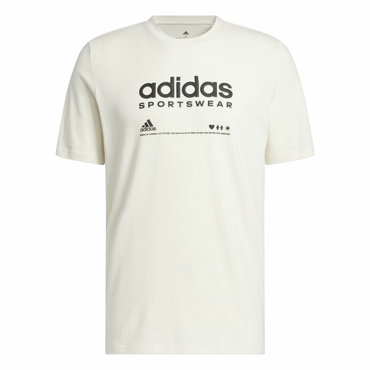 Men’s Short Sleeve T-Shirt Adidas Lounge White S