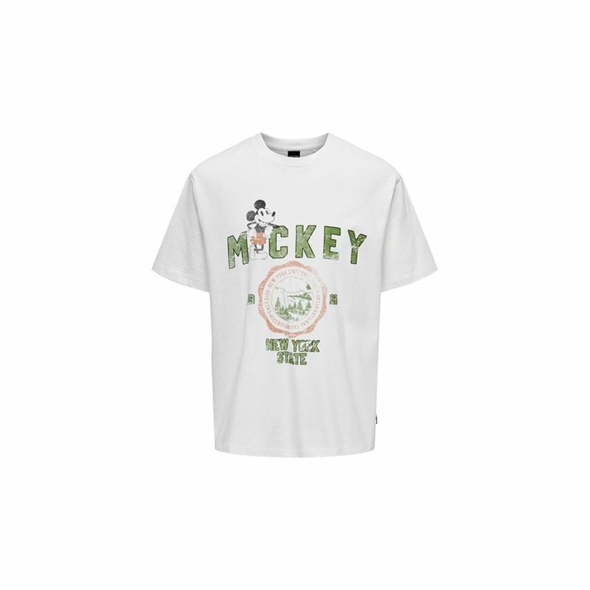 Men’s Short Sleeve T-Shirt Only & Sons Mickey Rlx Cloud Dancer White S