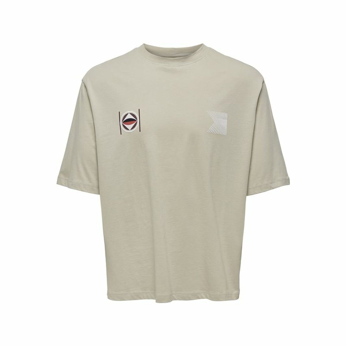 Men’s Short Sleeve T-Shirt Only & Sons Onslenny Ovz Element  Grey M
