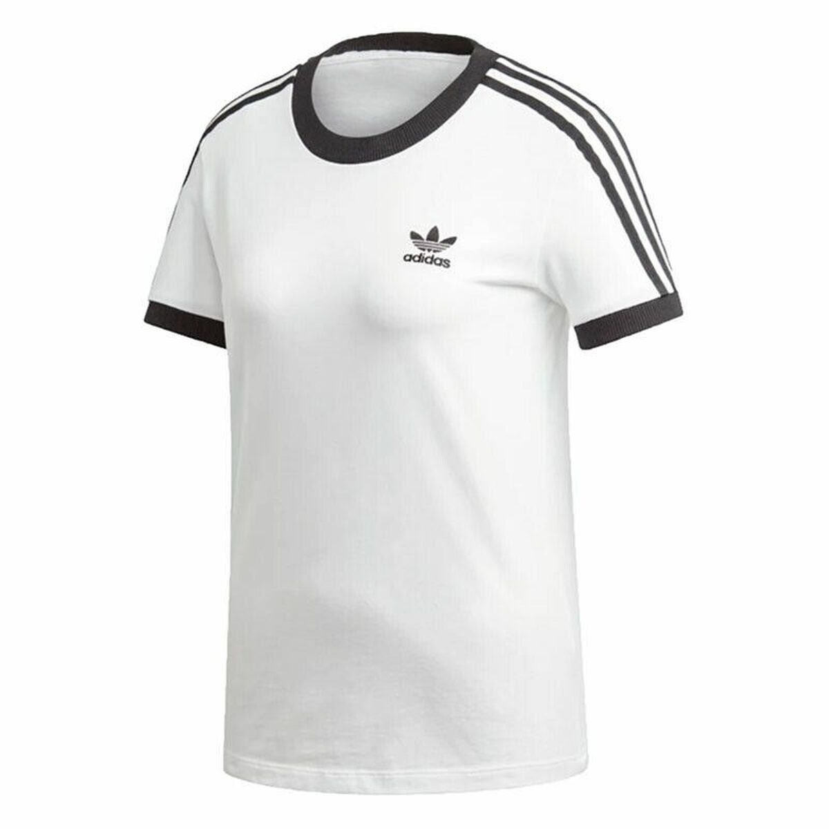 Women’s Short Sleeve T-Shirt Adidas 3 stripes White 34