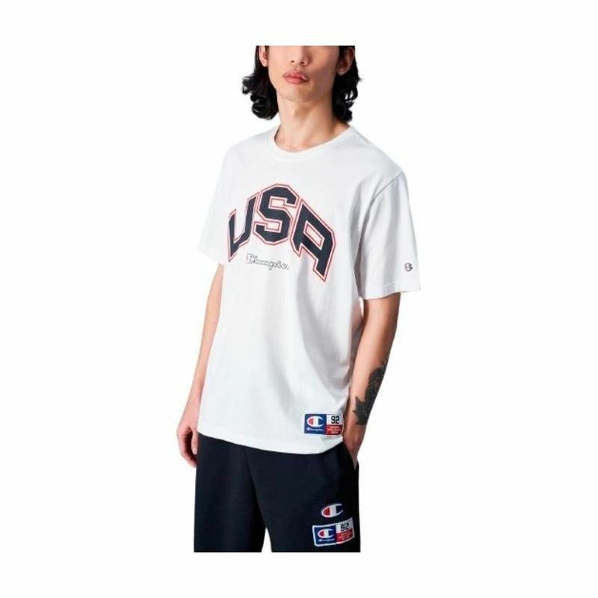 Men’s Short Sleeve T-Shirt Champion Crewneck S
