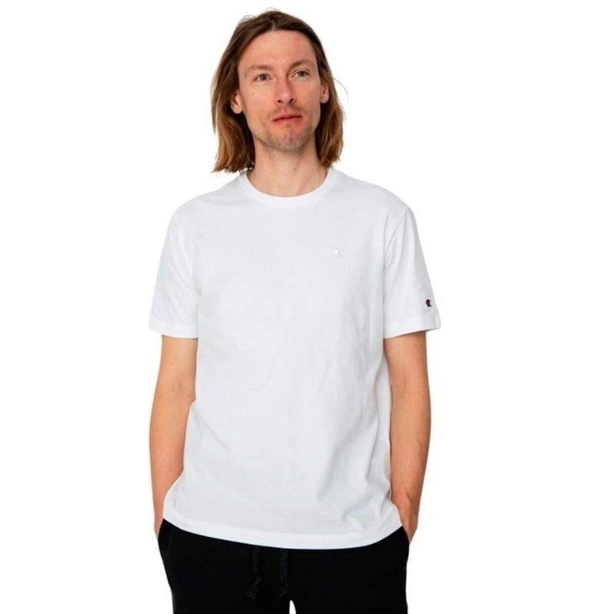 Men’s Short Sleeve T-Shirt Champion Crewneck XS