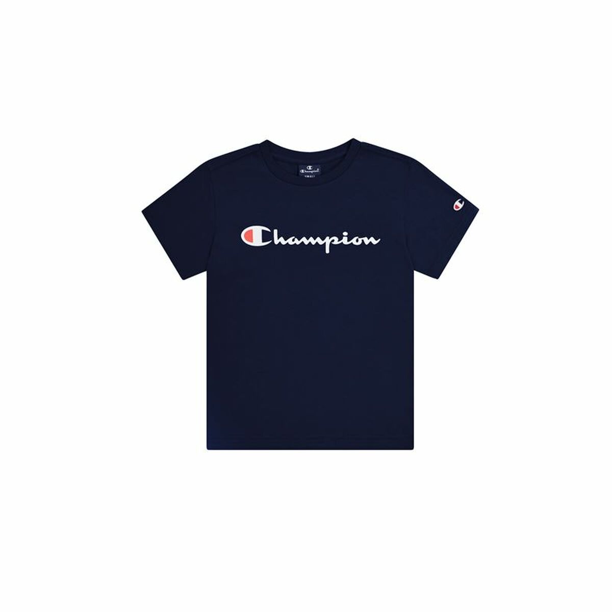 Child's Short Sleeve T-Shirt Champion Crewneck Blue 11-12 Years