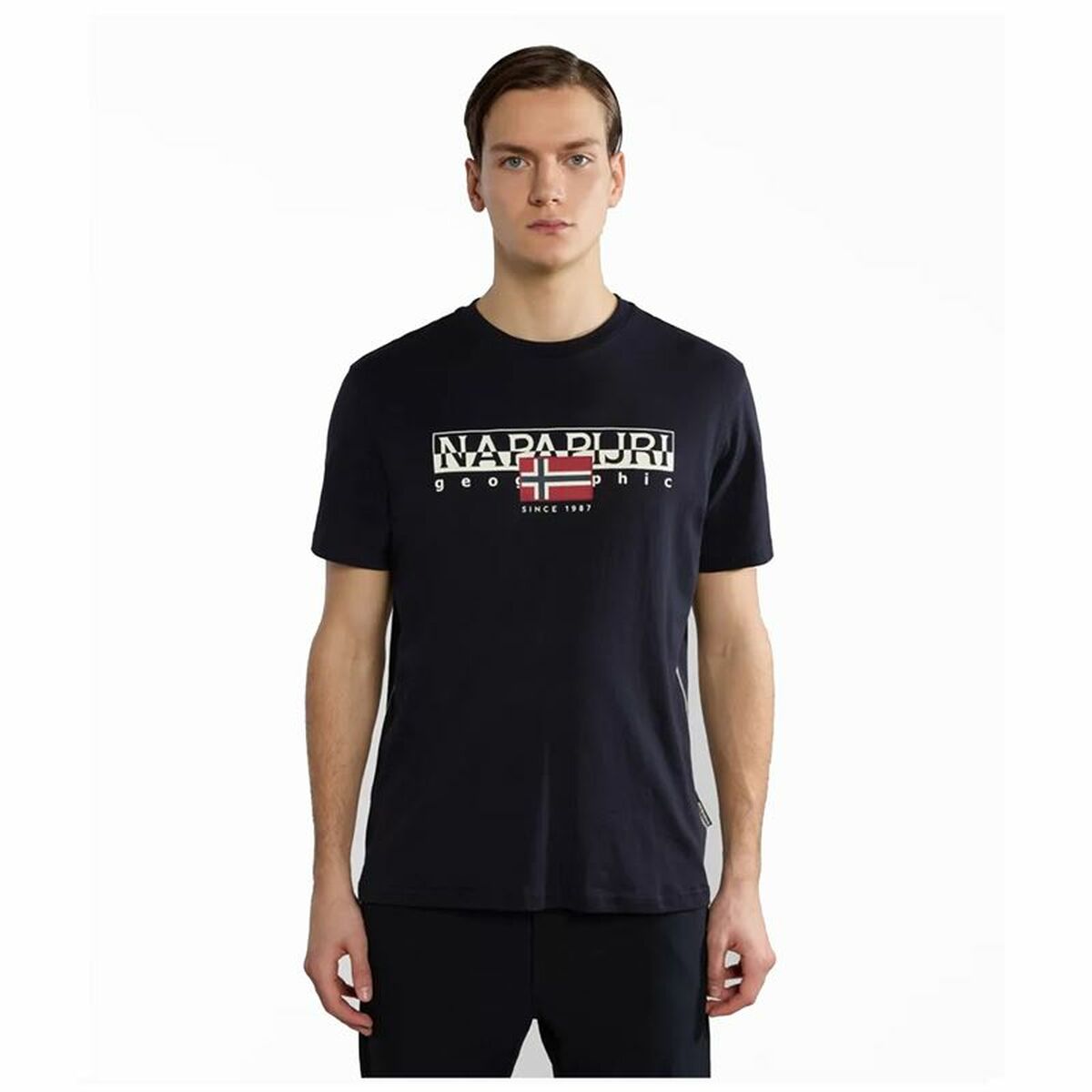 Men’s Short Sleeve T-Shirt Napapijri Black S