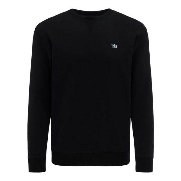 Men’s Sweatshirt without Hood Lee Plain Crew Black M